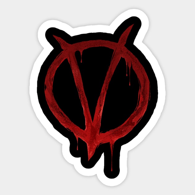 V For Vendetta Sign Sticker by nabakumov